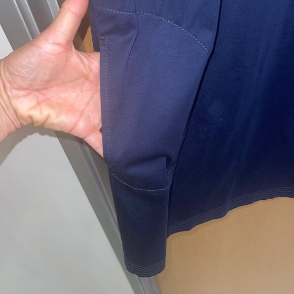 Atm Womens Dress Size Large Blue Pockets Relaxed Fit Pure Cotton New - Picture 4 of 8